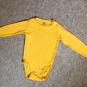 H&M Yellow long sleeve onesie .